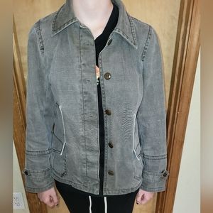 J. Crew heavy 100% cotton canvas jacket looks vintage xs